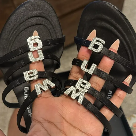 Alexander Wang Black Sculptural Heel Sandals