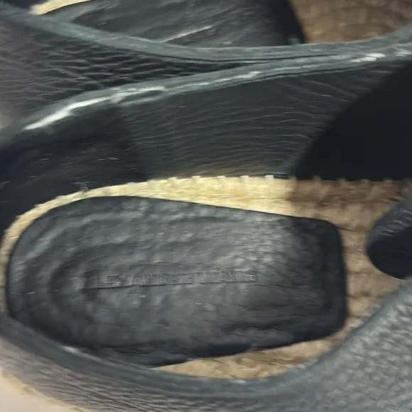 Alexander Wang Devon Zip Top Leather Espadrille Sneakers Black Size 40 EU 9 US