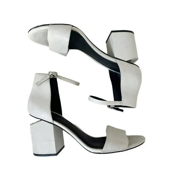 ALEXANDER WANG Woman's Sz 40 9.5 Abby Ankle-strap Sandals in Off White