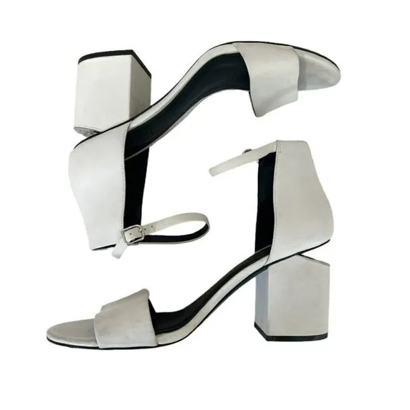 ALEXANDER WANG Woman's Sz 40 9.5 Abby Ankle-strap Sandals in Off White