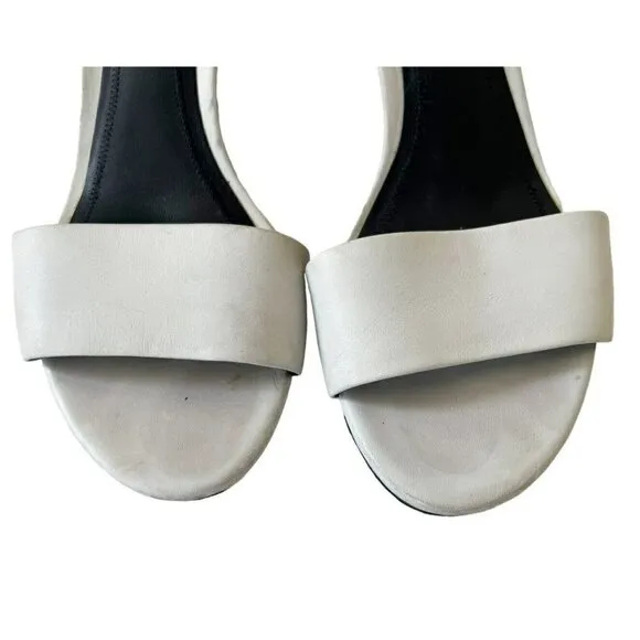 ALEXANDER WANG Woman's Sz 40 9.5 Abby Ankle-strap Sandals in Off White