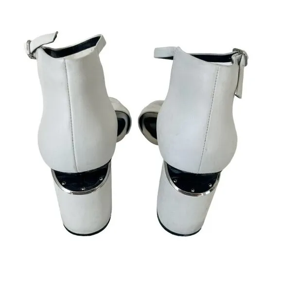 ALEXANDER WANG Woman's Sz 40 9.5 Abby Ankle-strap Sandals in Off White