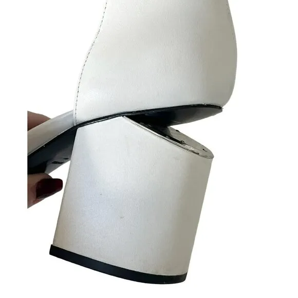 ALEXANDER WANG Woman's Sz 40 9.5 Abby Ankle-strap Sandals in Off White