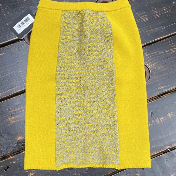 Alexander Wang Wool Blend Skirt in Acid &amp; Heather Gray
