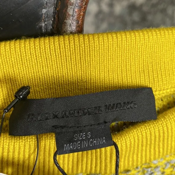 Alexander Wang Wool Blend Skirt in Acid &amp; Heather Gray