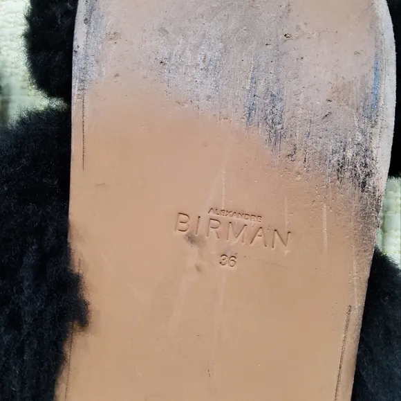 Alexandre Birman Slingback Shearling Leather Sandals Size 36/6