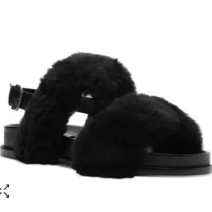 Alexandre Birman Slingback Shearling Leather Sandals Size 36/6