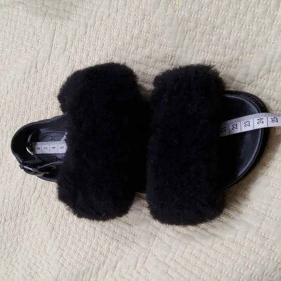 Alexandre Birman Slingback Shearling Leather Sandals Size 36/6