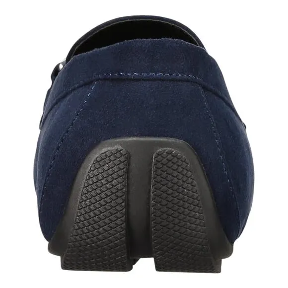 Alfani Men's Egan Moc Toe Driving Loafers Navy Blue Size 9