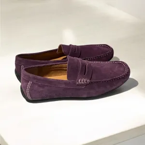 Alfani Men’s Plum Suede Kendric Driving Loafers Size 8.
