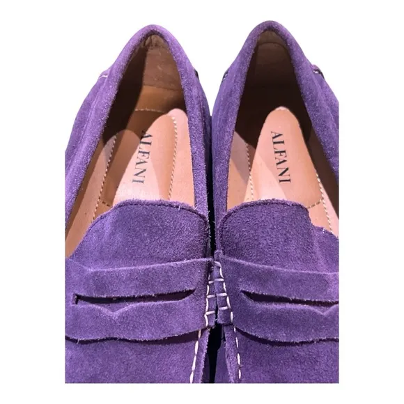 Alfani Men’s Plum Suede Kendric Driving Loafers Size 8.