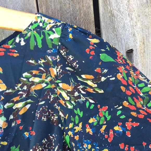 Alice   Olivia Floral Print Mini Dress Silk XS