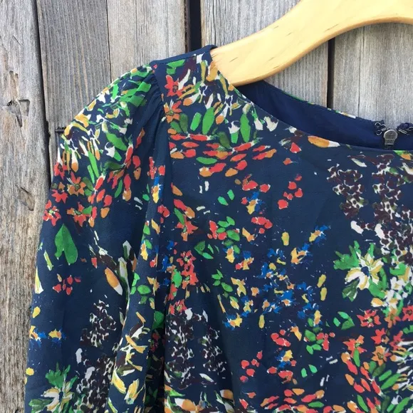 Alice   Olivia Floral Print Mini Dress Silk XS