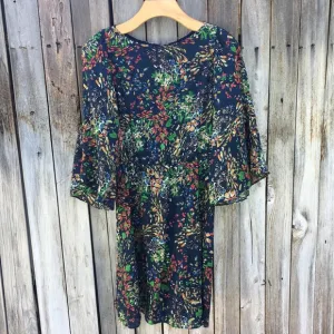 Alice   Olivia Floral Print Mini Dress Silk XS