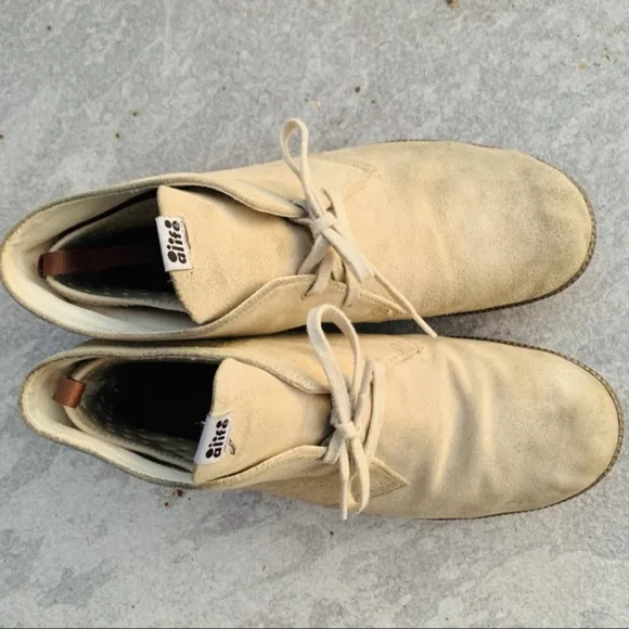 Alife Leather Suede Chick High Flats Ankle Cut Lace Classy
