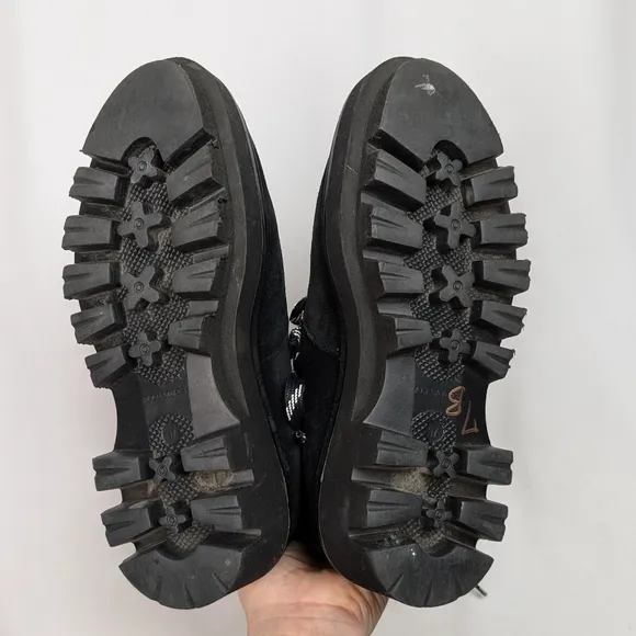 All Saints Black Combat Moto Boots with Chunky Sole
