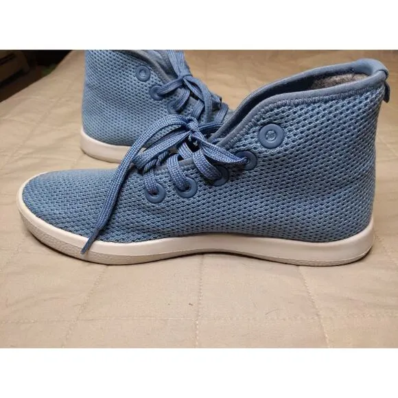 Allbirds Womens 8 Tree Runner Merino Wool High Top Sneakers Blue Grey
