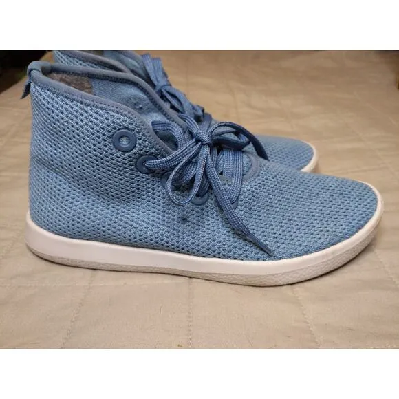 Allbirds Womens 8 Tree Runner Merino Wool High Top Sneakers Blue Grey