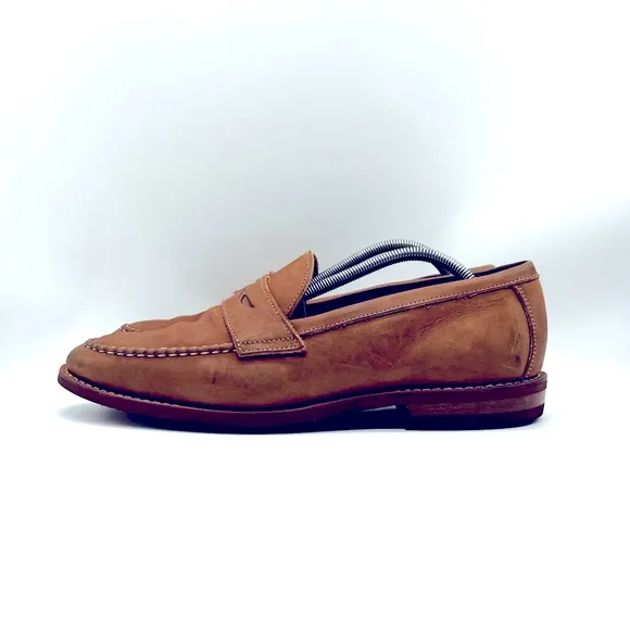 Allen Edmond Addison Penny Loafers Men Size 11.5 Brown Loafers Made in USA