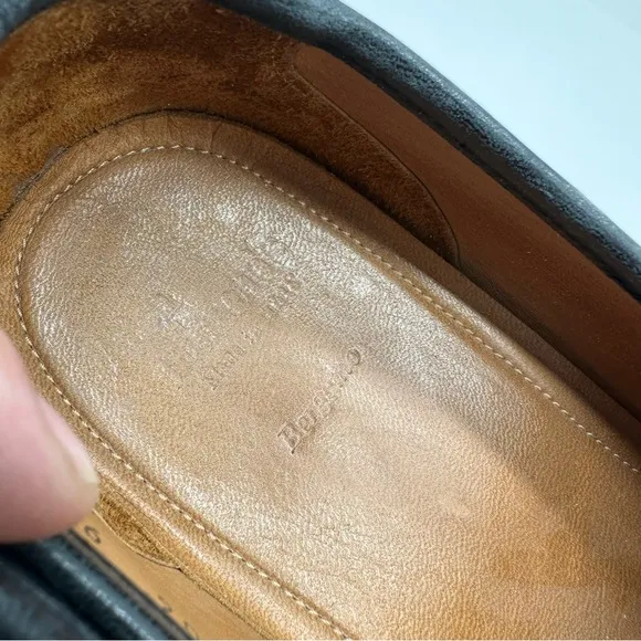 Allen Edmonds Bergamo Mens 9.5 Slip On Shoes Penny Loafers Made In Italy Leather