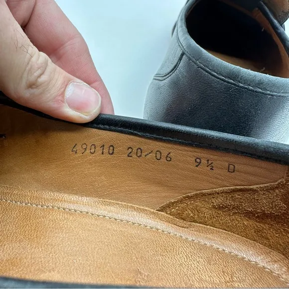 Allen Edmonds Bergamo Mens 9.5 Slip On Shoes Penny Loafers Made In Italy Leather