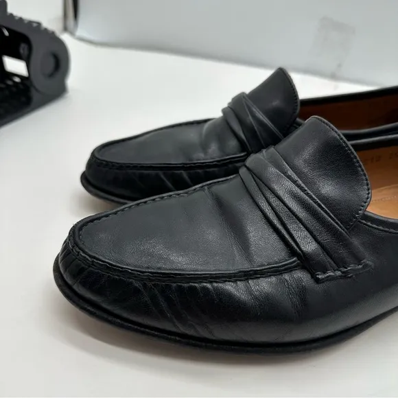 Allen Edmonds Bergamo Mens 9.5 Slip On Shoes Penny Loafers Made In Italy Leather