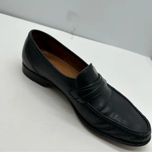 Allen Edmonds Bergamo Mens 9.5 Slip On Shoes Penny Loafers Made In Italy Leather