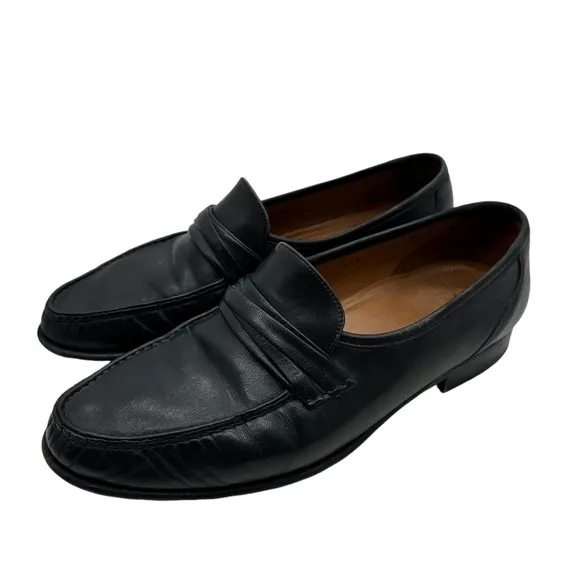 Allen Edmonds Bergamo Mens 9.5 Slip On Shoes Penny Loafers Made In Italy Leather