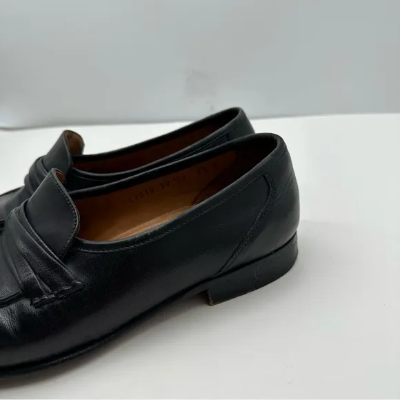 Allen Edmonds Bergamo Mens 9.5 Slip On Shoes Penny Loafers Made In Italy Leather