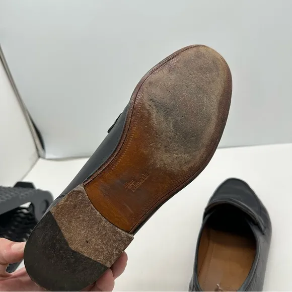 Allen Edmonds Bergamo Mens 9.5 Slip On Shoes Penny Loafers Made In Italy Leather