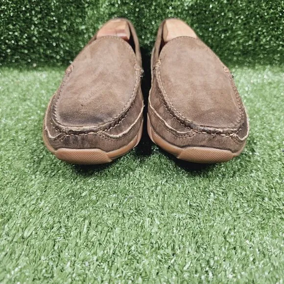 Allen Edmonds Boulder Brown Leather Driving Mocs Slip On Loafers Mens Size 9.5 E