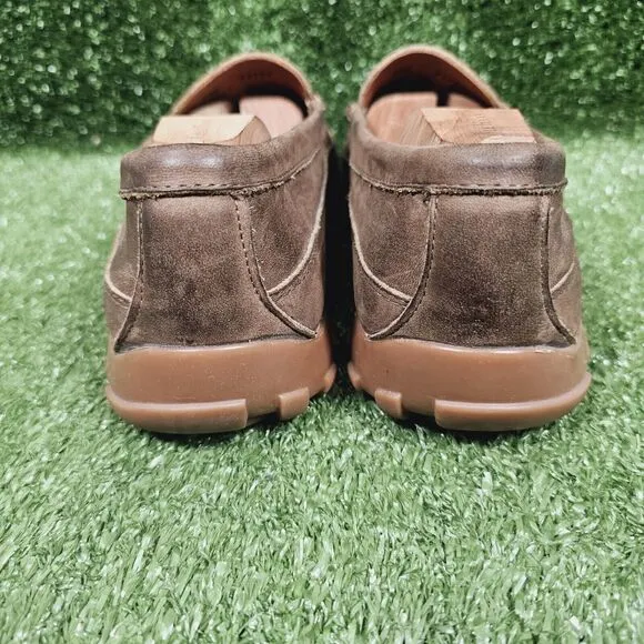 Allen Edmonds Boulder Brown Leather Driving Mocs Slip On Loafers Mens Size 9.5 E