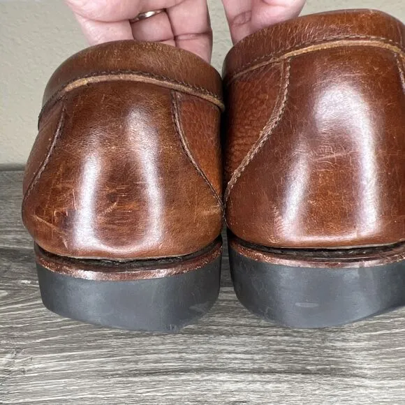 Allen Edmonds Brown Leather Holton Slip On Penny Loafers Men’s 11 D