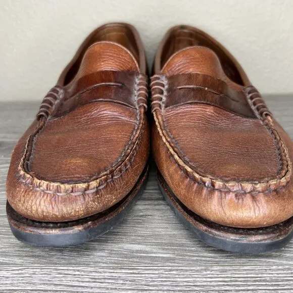 Allen Edmonds Brown Leather Holton Slip On Penny Loafers Men’s 11 D