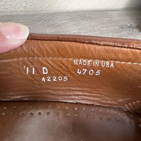Allen Edmonds Brown Leather Holton Slip On Penny Loafers Men’s 11 D