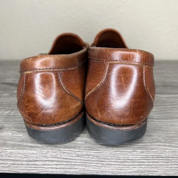 Allen Edmonds Brown Leather Holton Slip On Penny Loafers Men’s 11 D