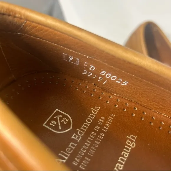 Allen Edmonds Cavanaugh Men’s Leather Penny Loafer Nutmeg Brown 9D 39792