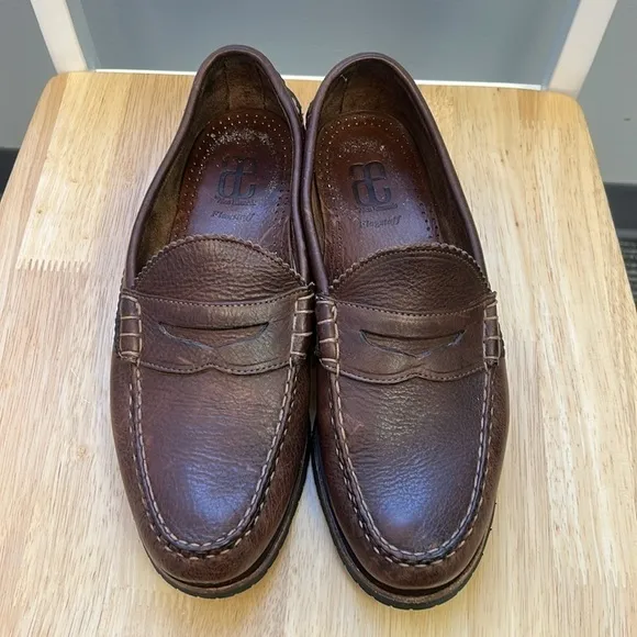 Allen Edmonds Flagstaff Brown Pebbled Leather Penny Loafer Vibram Size 1…