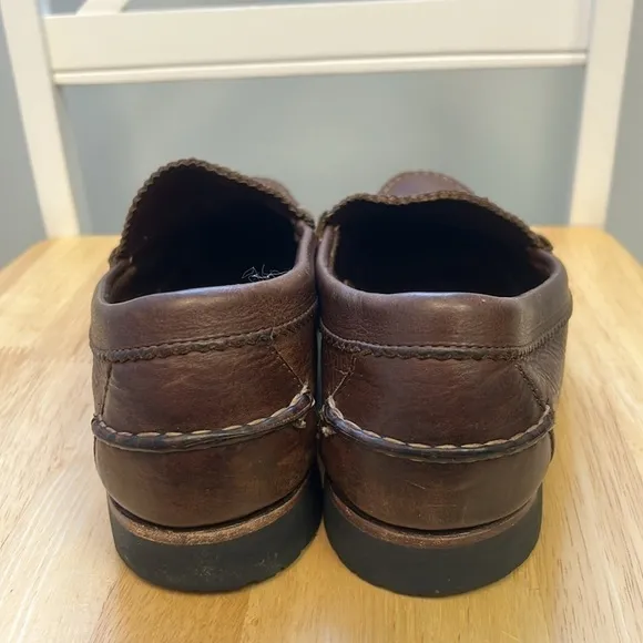 Allen Edmonds Flagstaff Brown Pebbled Leather Penny Loafer Vibram Size 1…