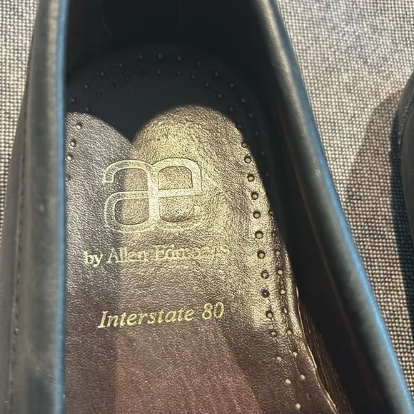 ALLEN EDMONDS Interstate 80 Black Pebbled Leather Horse Bit Driving Loafers 13B