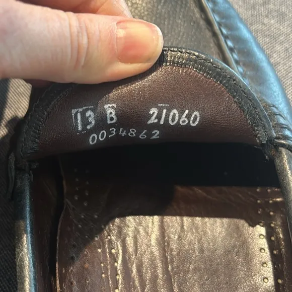 ALLEN EDMONDS Interstate 80 Black Pebbled Leather Horse Bit Driving Loafers 13B