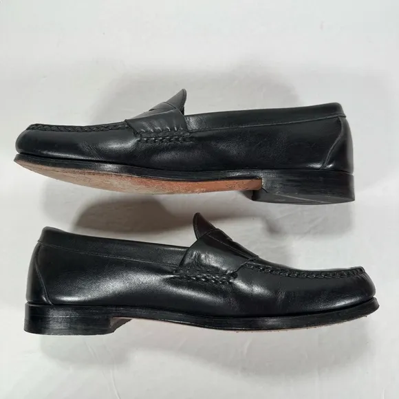 Allen Edmonds Kearney Black Leather Penny Loafers Men Size 9.5D
