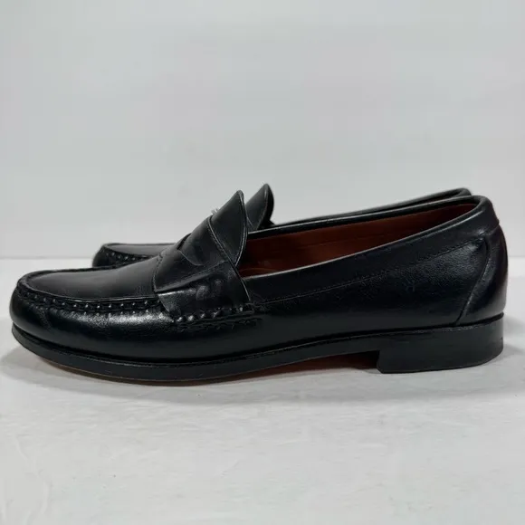Allen Edmonds Kearney Black Leather Penny Loafers Men Size 9.5D