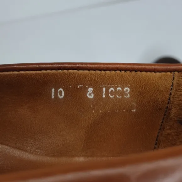 Allen Edmonds Lake Forest Leather Brown Weave Chili Penny Slip On Loafers