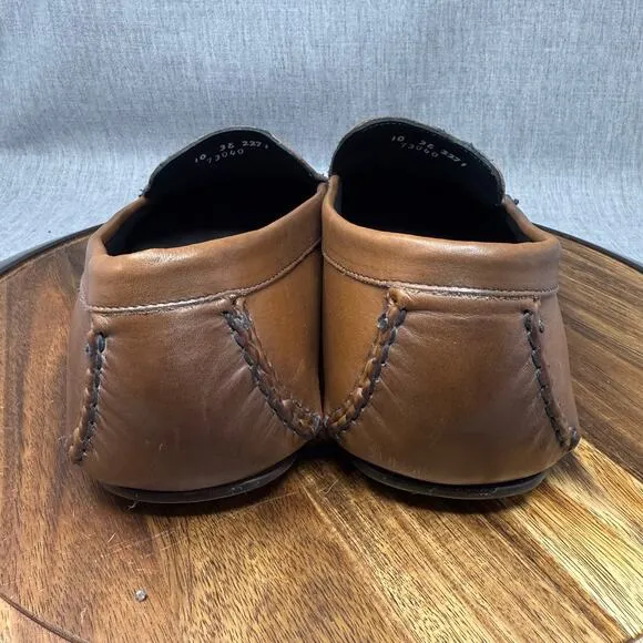 Allen Edmonds Loafers Men's 10 3E Wide &quot;Super Sport&quot; Leather Mocha Brown Driving