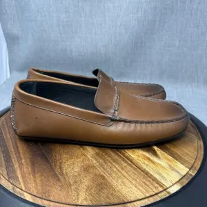 Allen Edmonds Loafers Men's 10 3E Wide &quot;Super Sport&quot; Leather Mocha Brown Driving