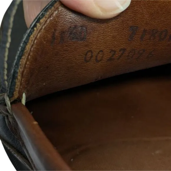 Allen Edmonds Loafers Mens 11.5 Boulder Venetian Driving Moccasin Black Brown