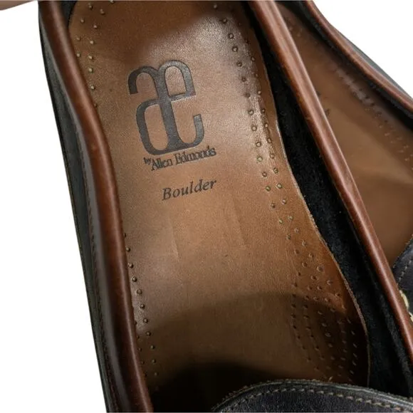Allen Edmonds Loafers Mens 11.5 Boulder Venetian Driving Moccasin Black Brown