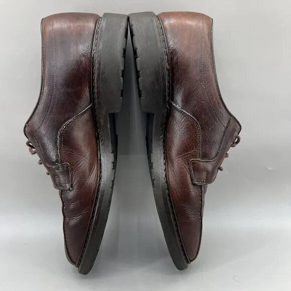 Allen Edmonds Mapleton Brown Leather Bicycle Toe Derby Shoes Mens Size 11.5 D