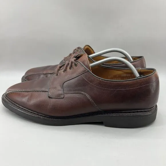 Allen Edmonds Mapleton Brown Leather Bicycle Toe Derby Shoes Mens Size 11.5 D